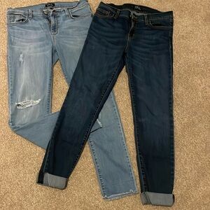 J.Joho Jeans (Small Boutique) - 2 pairs. Lt. & Dk. Blue. Size 29